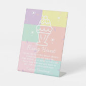 Retro Ice Cream Ring Jagd Spielparadies Schild (Vorderseite)