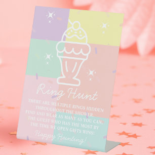 Retro Ice Cream Ring Jagd Spielparadies Schild