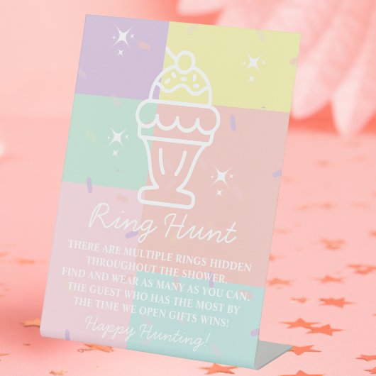 Retro Ice Cream Ring Jagd Spielparadies Schild