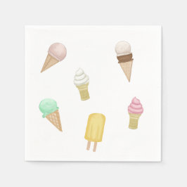 Retro Ice Cream Social Sweet Leckereien Serviette