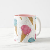 Retro Ice Cream & Sprinkles Zweifarbige Tasse (VorderseiteRechts)
