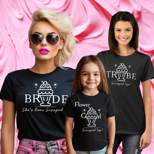 Retro Ice Cream "Stamm" Bridesmaid Matching T-Shirt
