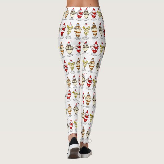 Retro Ice Cream Sundaes Leggings (Rückseite)