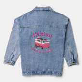 Retro Ice Cream Van Oldschool Vibes T-Shirt Jeansjacke (Rückseite)