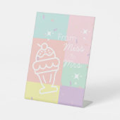 Retro Ice Cream Von Miss bis Mrs. Sockelschild (Vorderseite)