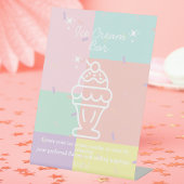 Retro Ice Creme Bar Sockelschild