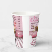 Retro Ice Creme Brautparty aufgefangen Pappbecher (Links)