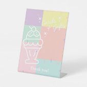 Retro Ice Creme Cards & Geschenke Sockelschild (Vorderseite)