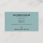 Retro Ice Creme Loyalty Card Visitenkarte (Rückseite)