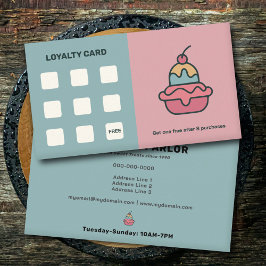 Retro Ice Creme Loyalty Card Visitenkarte