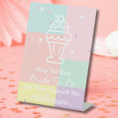 Retro Ice Creme macht sich selbst zum Empfänger Sockelschild