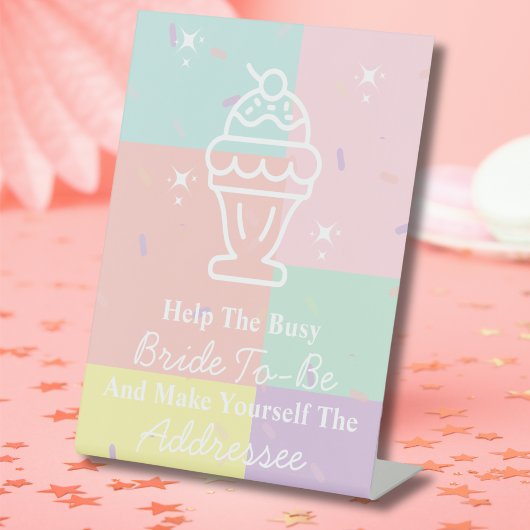 Retro Ice Creme macht sich selbst zum Empfänger Sockelschild