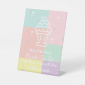 Retro Ice Creme macht sich selbst zum Empfänger Sockelschild (Vorderseite)