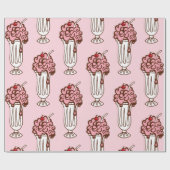 Retro Ice Creme Soda Wrapping Paper Geschenkpapier (Flach)