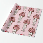 Retro Ice Creme Soda Wrapping Paper Geschenkpapier (Ungerollt)