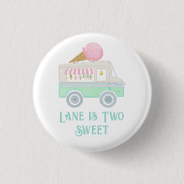 Retro Ice Creme Truck Geburtstagsparty Button