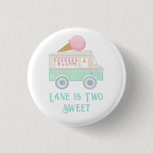 Retro Ice Creme Truck Geburtstagsparty Button