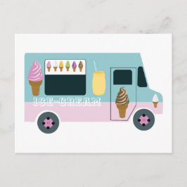 Retro Ice Creme Truck Postkarte