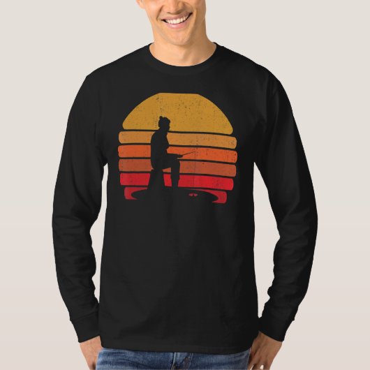 Retro Ice Fischen Vintager See Fischen T-Shirt (Vorderseite)