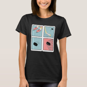 Retro Ice Hockey Athlete Vintag Wintersportziel T-Shirt