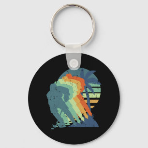 Retro Ice Hockey Game Player Eishockey Sportfan Schlüsselanhänger