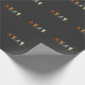 Retro Ice Hockey Player Center Verteidigung Hockey Geschenkpapier (Ecke)