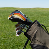 Retro Ice Rainbow Pin Striped with Name Golf Headcover (In SItu)
