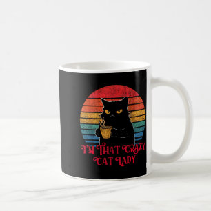 Retro Ich bin diese verrückte Katzenlady Katzenlie Kaffeetasse