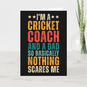 Retro Ich bin ein Cricket-Trainer und Vater lustig Karte