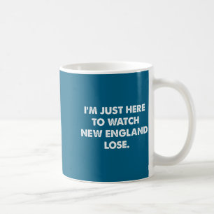 Retro ich bin hier um zuzusehen, wie New England v Kaffeetasse