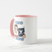 Retro Ich las verbotene Bücher Tasse (Vorderseite Links)
