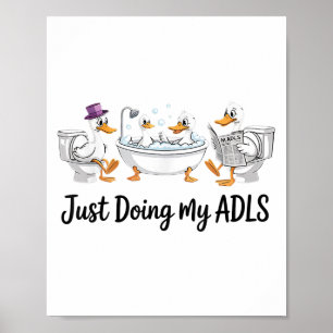 Retro, ich mache einfach nur meine ADLs, lustige, Poster