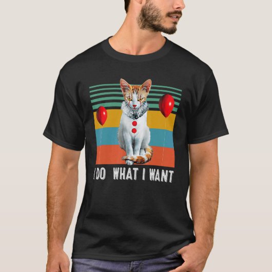 Retro Ich mache was ich will Katze Kätzchen T-Shirt (Vorderseite)