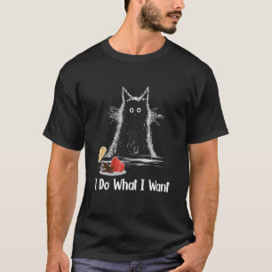 Retro ich mache was ich will Katze Katze Kaffee T-Shirt