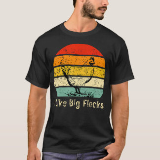 Retro Ich mag große Herden Heimstätte Hühnerliebha T-Shirt