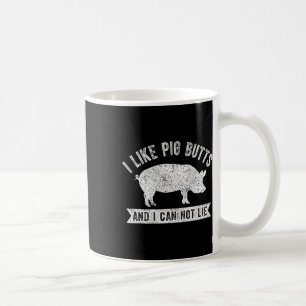Retro Ich mag Schweineärsche und ich kann nicht lü Kaffeetasse