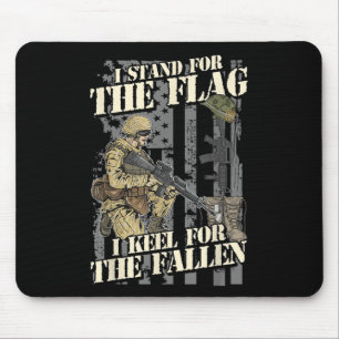 Retro Ich stehe für den Flag Kneel für die gefalle Mousepad
