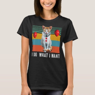 Retro Ich tue, was ich Cat Kitten Gewollt habe T-Shirt