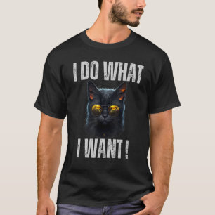 Retro Ich tue, was ich Vintage Katze Katze Gewollt T-Shirt