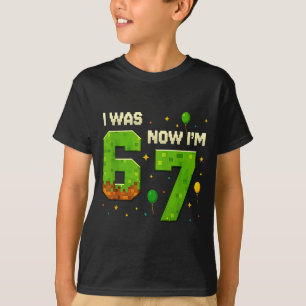 Retro Ich war 6 jetzt bin ich 7 Geburtstagsgeschen T-Shirt