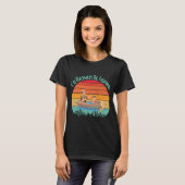 Retro Ich wäre lieber beim Fischen T-Shirt (Vorne ganz)