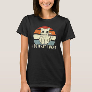 Retro ich, was ich Gewollt Killer Cat mit Messer T-Shirt