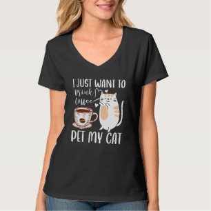 Retro Ich Wollte nur, Kaffee zu trinken und meine  T-Shirt