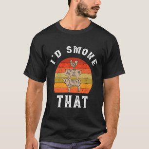 Retro Ich würde dieses Schweinefleisch Hühnerfleis T-Shirt