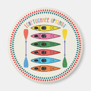 Retro Ichetucknee Springs Kayaking Magnet