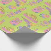 Retro-Icons der 90er Jahre Geschenkpapier (Ecke)