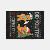 Retro Icu Nurse Christmas Gingerbread Did You Try Fleecedecke (Vorderseite (Horizontal))