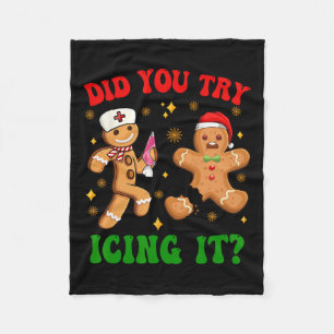 Retro Icu Nurse Weihnachts-Lebkuchen Haben Sie ver Fleecedecke