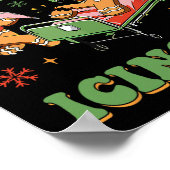 Retro ICU Nurse Weihnachtsgingerbrot Haben Sie ver Poster (Ecke)