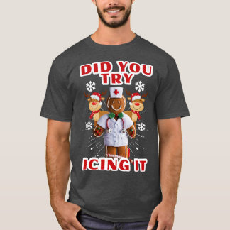 Retro ICU Nurse Weihnachtsgingerbrot Haben Sie ver T-Shirt